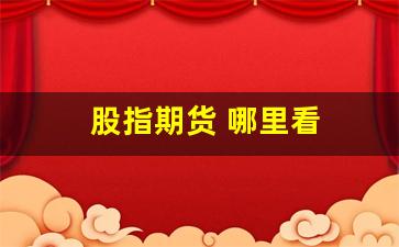 股指期货 哪里看(如何查看股指期货行情)_https://www.fzdzcxj.com_科创板_第1张